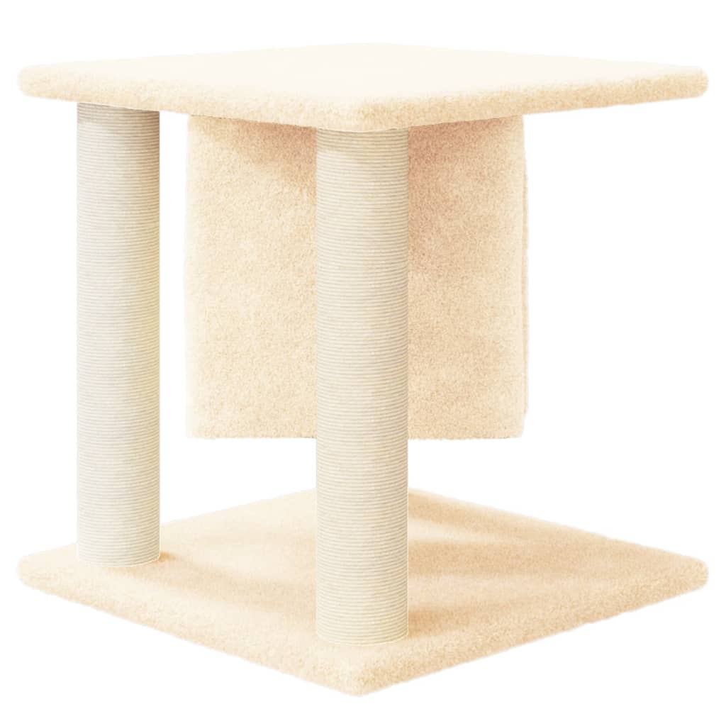 Albero per Gatti con Tiragraffi in Sisal Crema 37 cm - homemem39