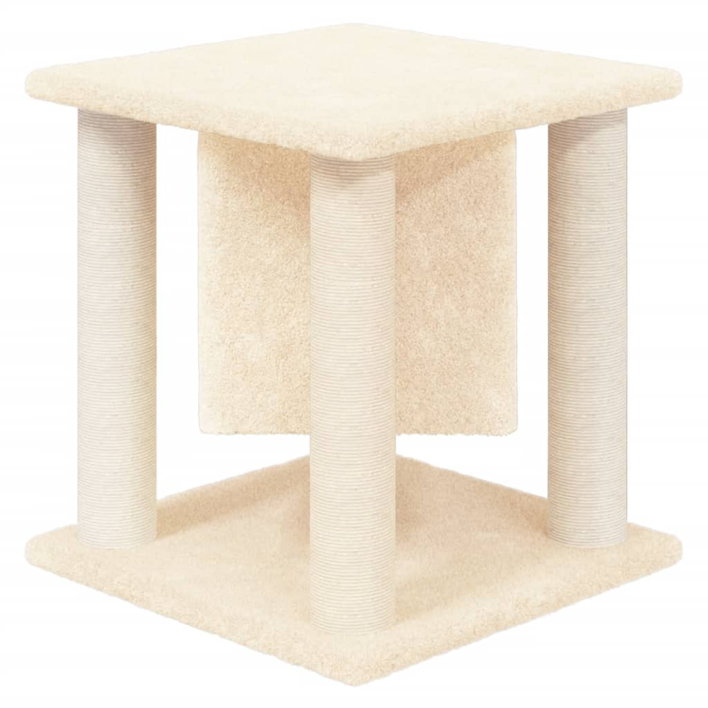 Albero per Gatti con Tiragraffi in Sisal Crema 37 cm - homemem39