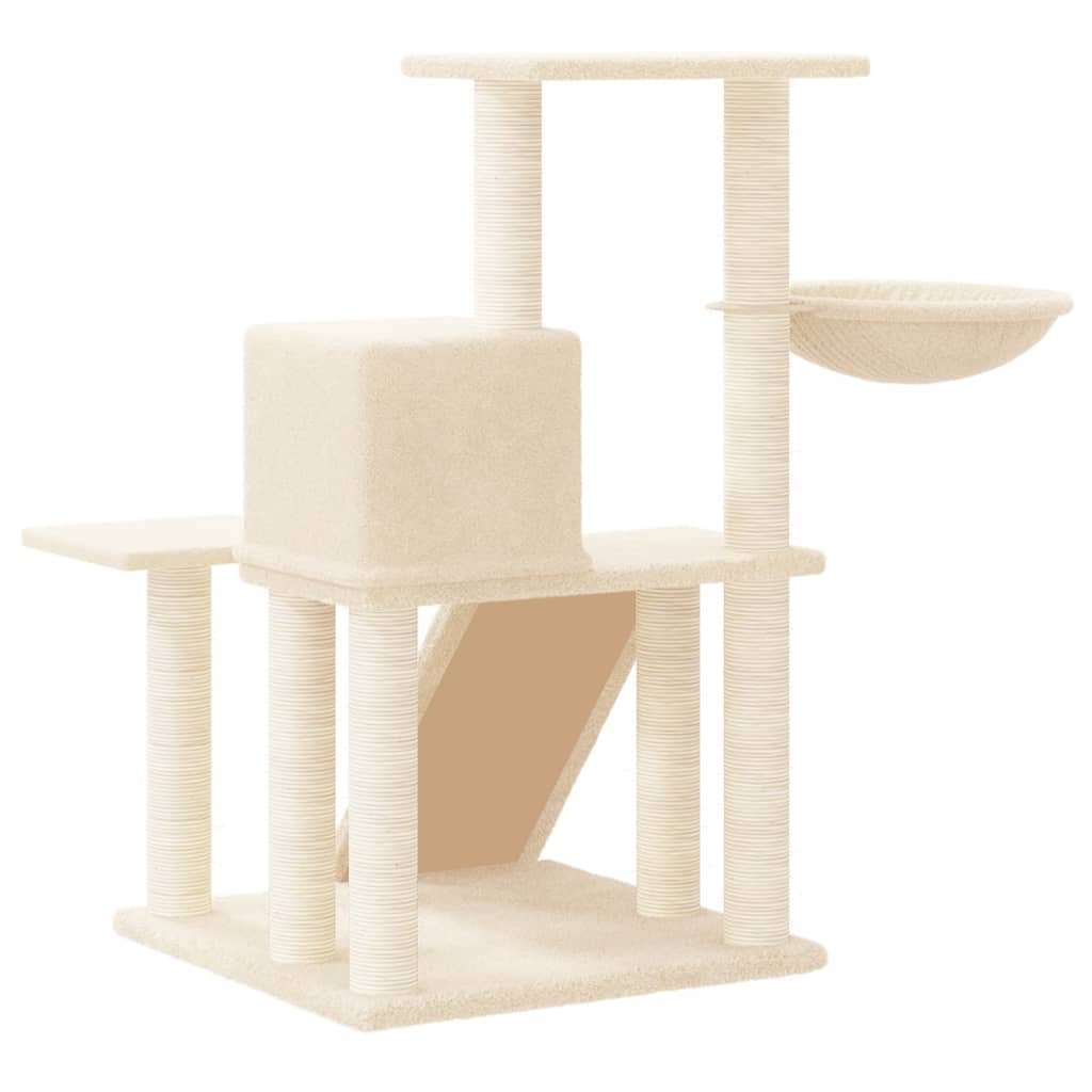 Albero per Gatti con Tiragraffi in Sisal Crema 82 cm - homemem39