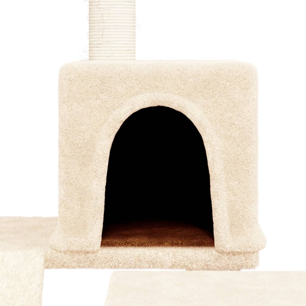 Albero per Gatti con Tiragraffi in Sisal Crema 82 cm - homemem39