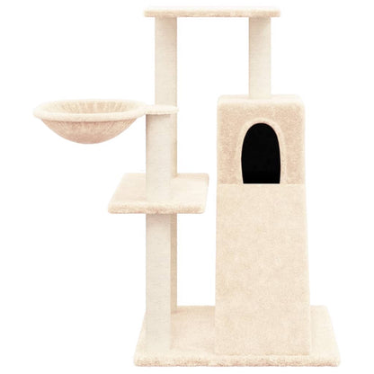 Albero per Gatti con Tiragraffi in Sisal Crema 82 cm - homemem39