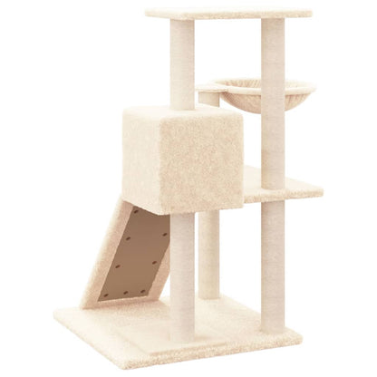 Albero per Gatti con Tiragraffi in Sisal Crema 82 cm - homemem39