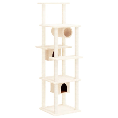 Albero per Gatti con Tiragraffi in Sisal Crema 169 cm - homemem39