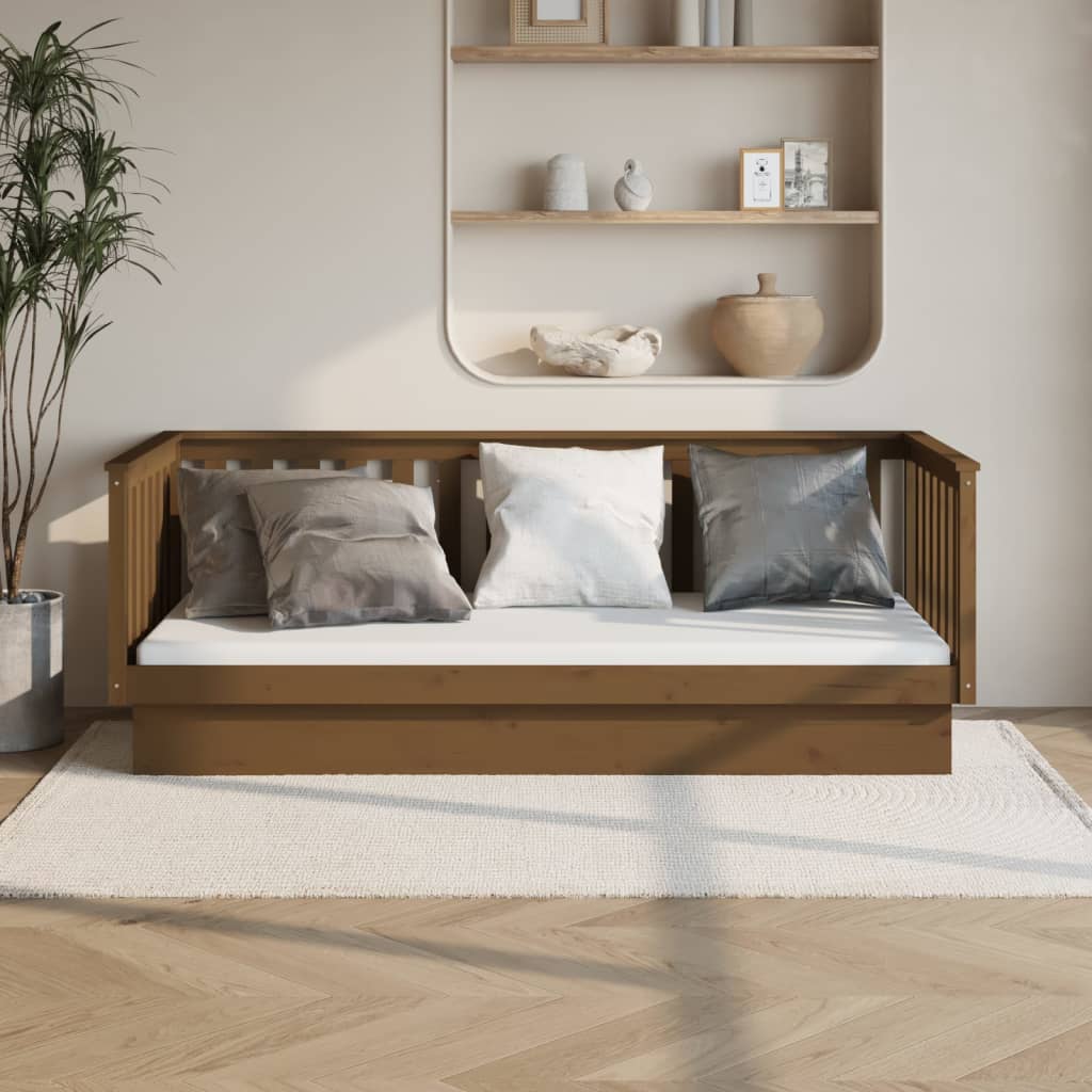 Dormeuse Miele 80x200 cm in Legno Massello di Pino - homemem39