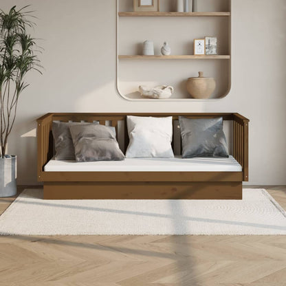 Dormeuse Marrone Miele 75x190 cm in Legno Massello di Pino - homemem39