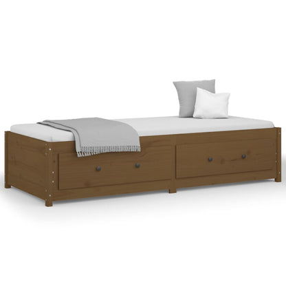 Dormeuse Miele 90x190 cm 3FT Single in Legno Massello di Pino - homemem39