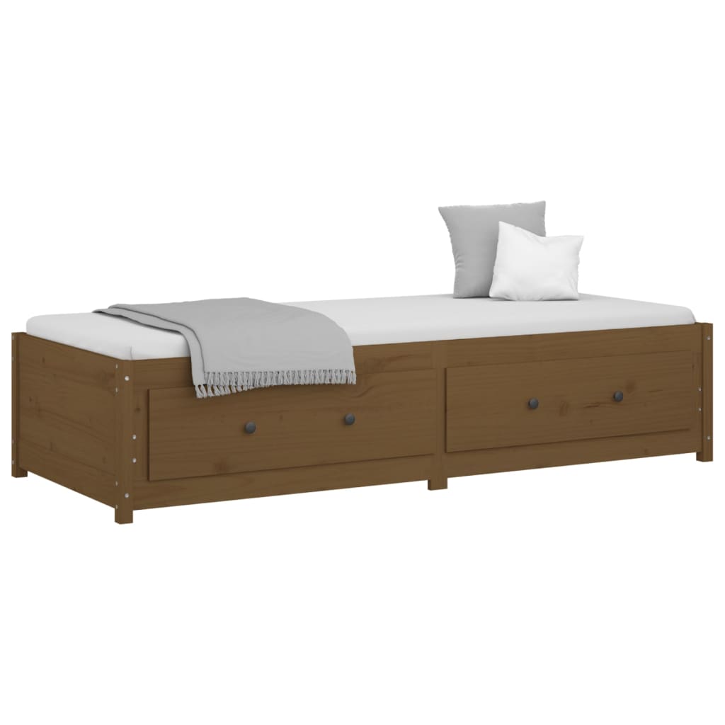 Dormeuse Miele 90x190 cm 3FT Single in Legno Massello di Pino - homemem39