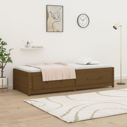 Dormeuse Miele 90x190 cm 3FT Single in Legno Massello di Pino - homemem39