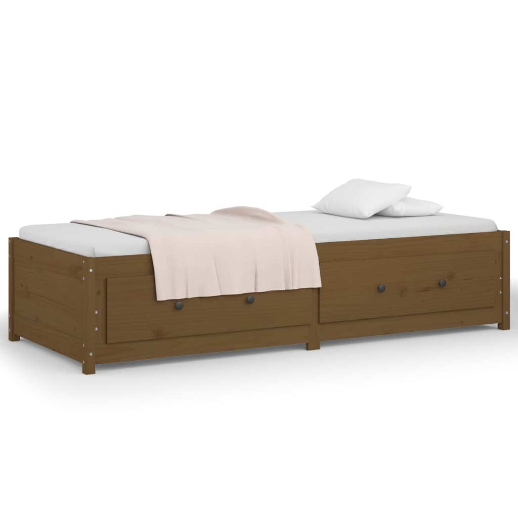 Dormeuse Miele 90x190 cm 3FT Single in Legno Massello di Pino - homemem39