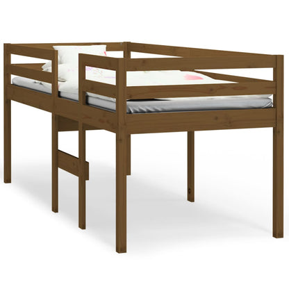 Letto a Soppalco Miele 90x200 cm in Legno Massello di Pino - homemem39