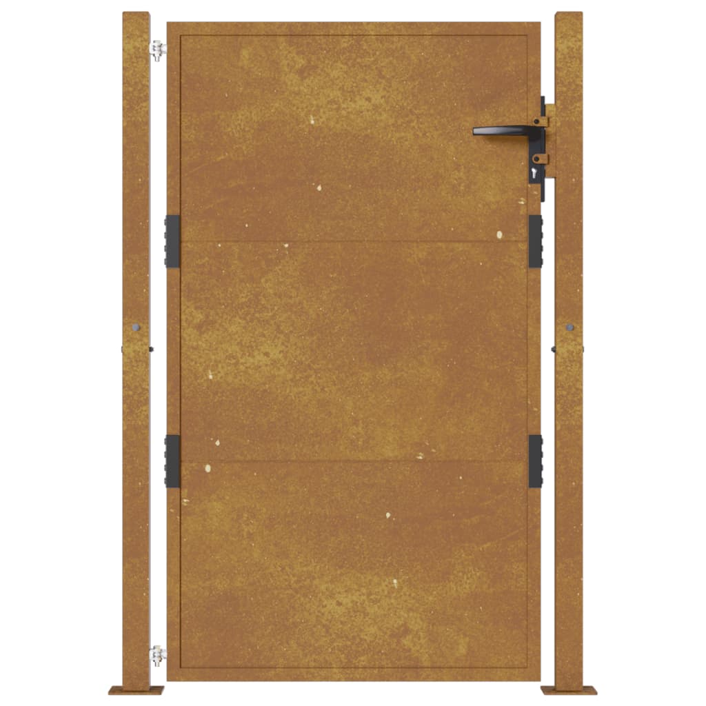 Cancello da Giardino 105x130 cm in Acciaio Corten - homemem39