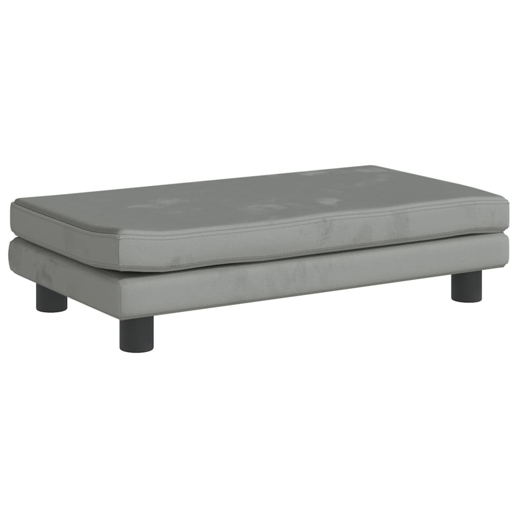 Lettino Cani con Estensione Grigio Chiaro 100x50x30 cm Velluto - homemem39