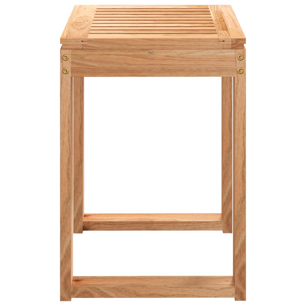 Sgabello da Bagno 40x30x46 cm in Legno Massello di Noce - homemem39