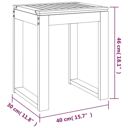 Sgabello da Bagno 40x30x46 cm in Legno Massello di Noce - homemem39