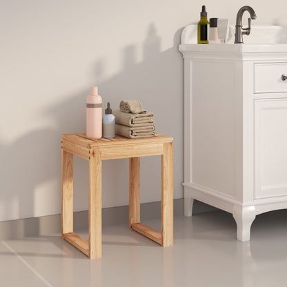 Sgabello da Bagno 40x30x46 cm in Legno Massello di Noce - homemem39