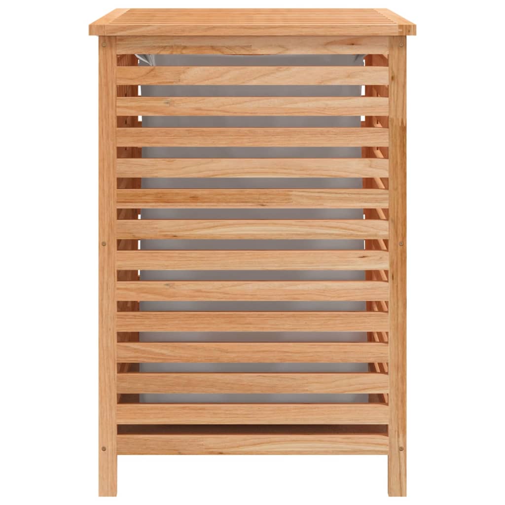 Cesto del Bucato 45x45x65 cm Legno Massello di Noce - homemem39