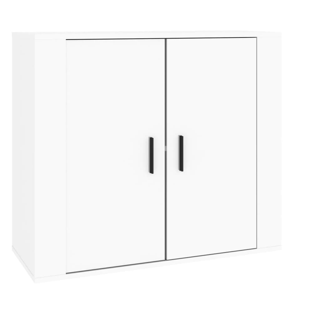 Credenza Bianco Lucido 80x33x70 cm in Legno Multistrato - homemem39