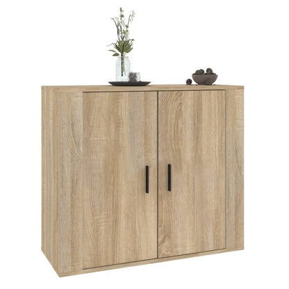 Credenza Rovere Sonoma 80x33x70 cm in Legno Multistrato - homemem39