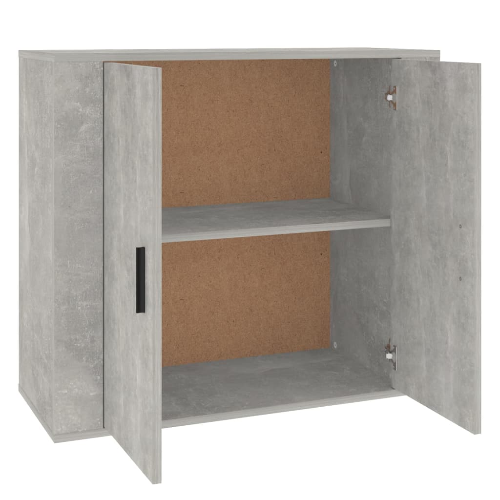 Credenza Grigio Cemento 80x33x70 cm in Legno Multistrato - homemem39