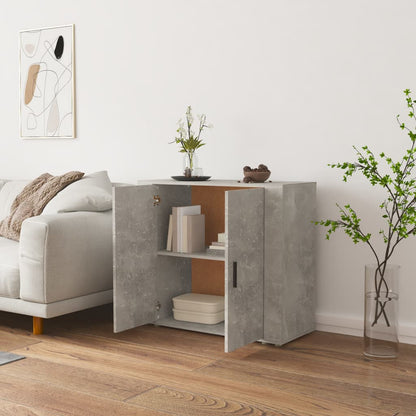 Credenza Grigio Cemento 80x33x70 cm in Legno Multistrato - homemem39