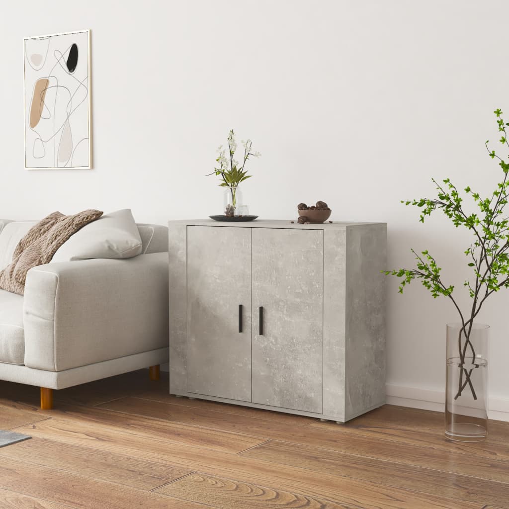 Credenza Grigio Cemento 80x33x70 cm in Legno Multistrato - homemem39