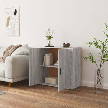 Credenza Grigio Sonoma 80x33x70 cm in Legno Multistrato - homemem39