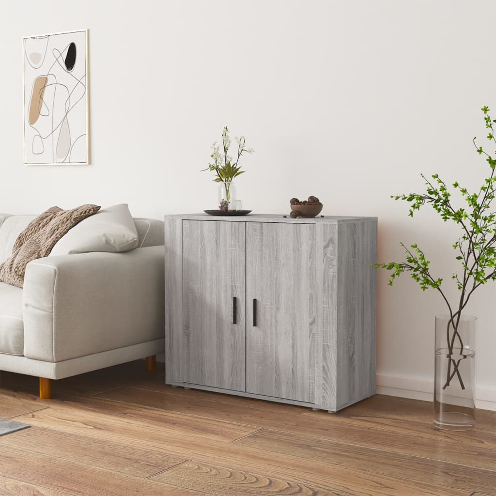 Credenza Grigio Sonoma 80x33x70 cm in Legno Multistrato - homemem39