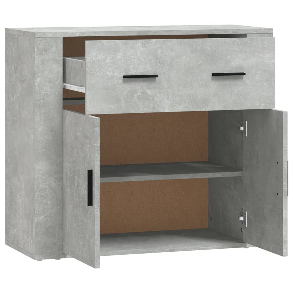 Credenza Grigio Cemento 80x33x70 cm in Legno Multistrato - homemem39