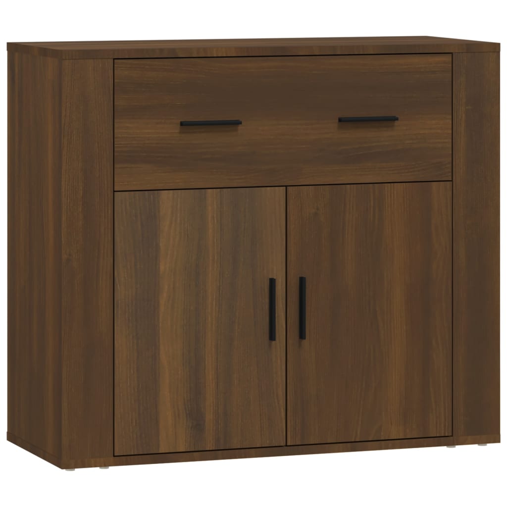 Credenza Rovere Marrone 80x33x70 cm in Legno Multistrato - homemem39