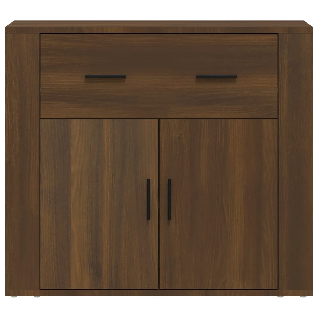 Credenza Rovere Marrone 80x33x70 cm in Legno Multistrato - homemem39