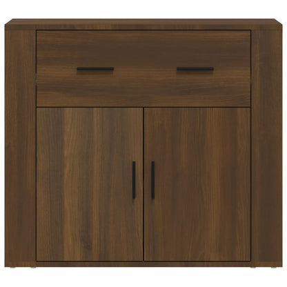 Credenza Rovere Marrone 80x33x70 cm in Legno Multistrato - homemem39