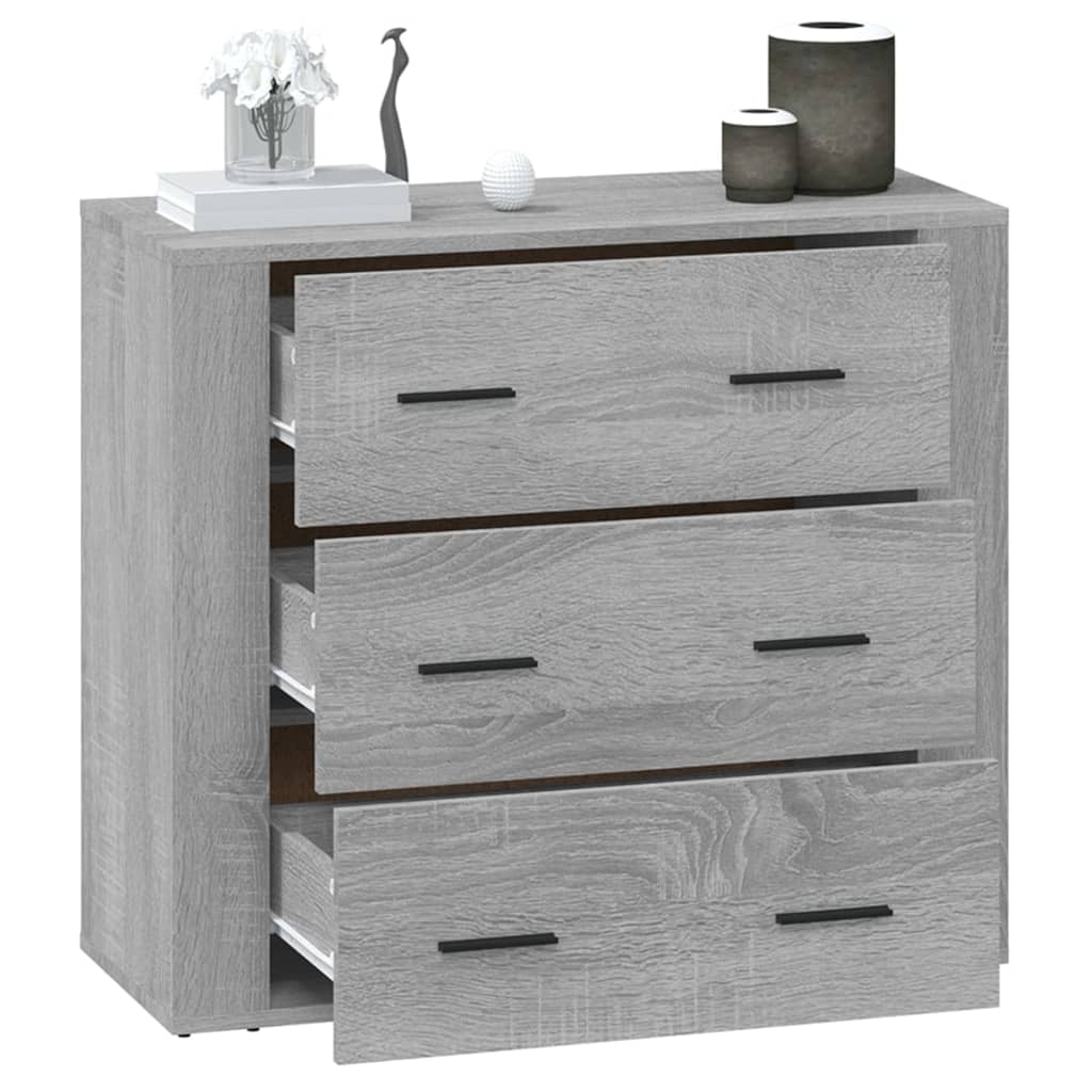 Credenza Grigio Sonoma 80x33x70 cm in Legno Multistrato - homemem39