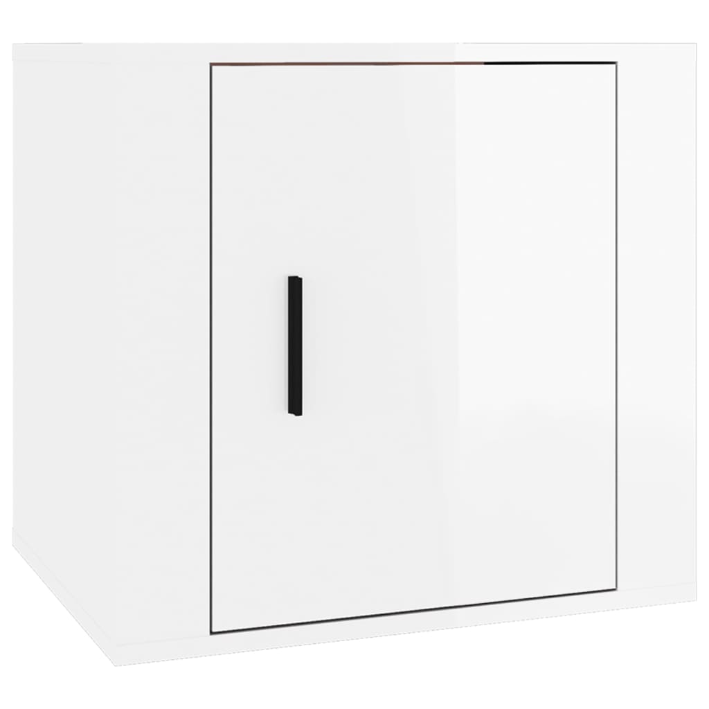 Comodino Bianco Lucido 50x39x47 cm - homemem39