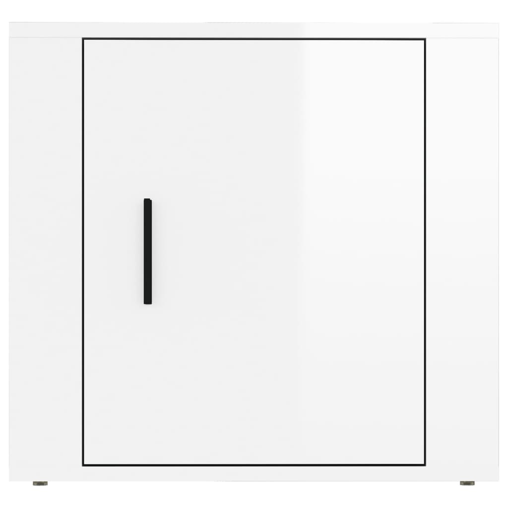 Comodino Bianco Lucido 50x39x47 cm - homemem39