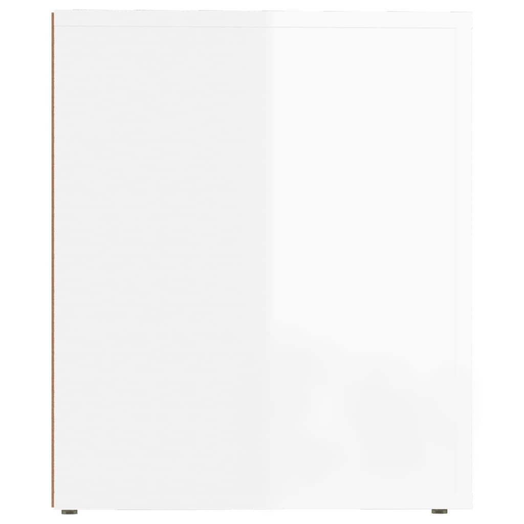 Comodini 2 pz in Bianco Lucido 50x39x47 cm - homemem39