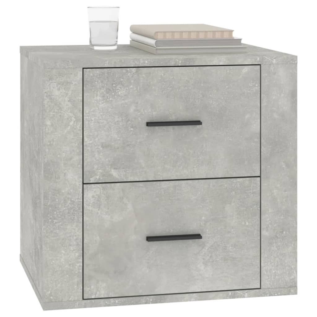 Comodino Grigio Cemento 50x39x47 cm - homemem39