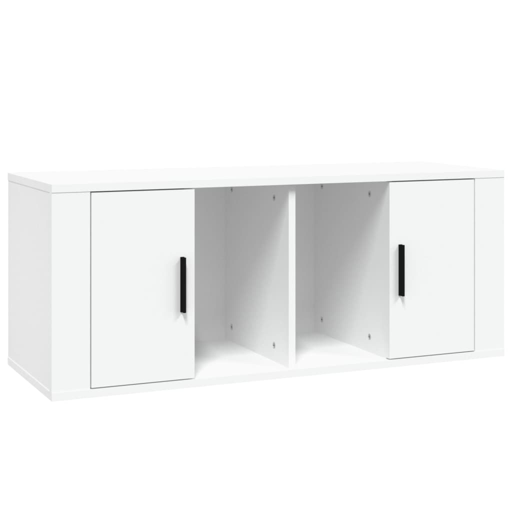 Mobile Porta TV Bianco 100x35x40 cm in Legno Multistrato - homemem39