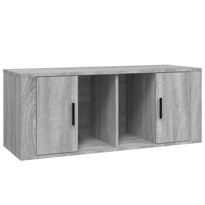 Mobile TV Grigio Sonoma 100x35x40 cm in Legno Multistrato - homemem39