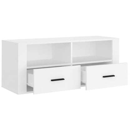 Mobile Porta TV Bianco 100x35x40 cm in Legno Multistrato - homemem39