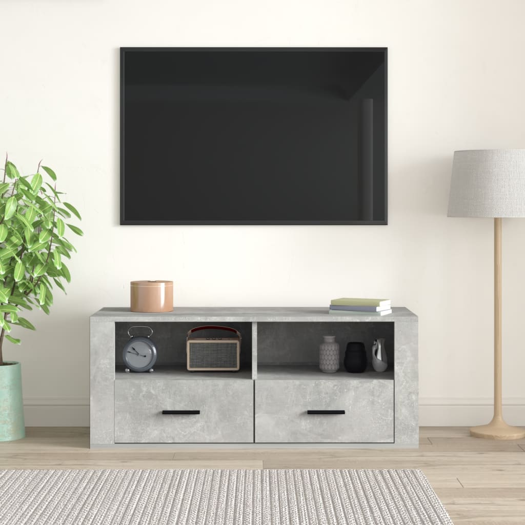 Mobile per TV Grigio Cemento 100x35x40 cm Legno Multistrato - homemem39