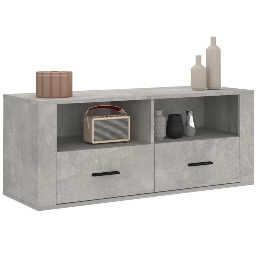 Mobile per TV Grigio Cemento 100x35x40 cm Legno Multistrato - homemem39