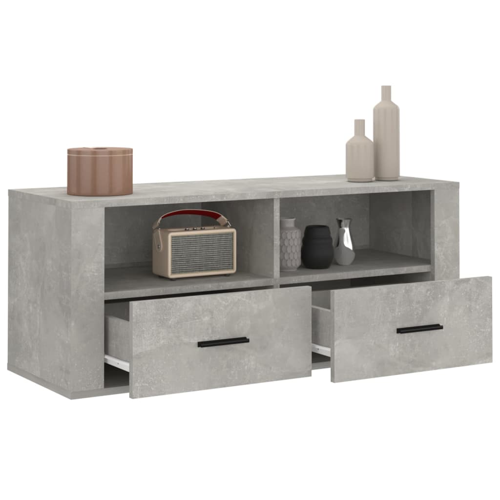 Mobile per TV Grigio Cemento 100x35x40 cm Legno Multistrato - homemem39