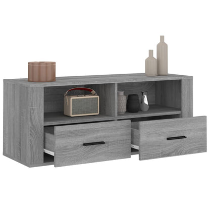 Mobile TV Grigio Sonoma 100x35x40 cm in Legno Multistrato - homemem39