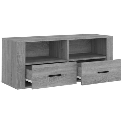 Mobile TV Grigio Sonoma 100x35x40 cm in Legno Multistrato - homemem39