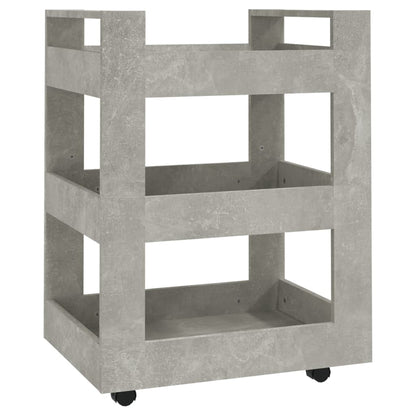 Carrello da Cucina Grigio cemento 60x45x80 cm Legno Multistrato - homemem39