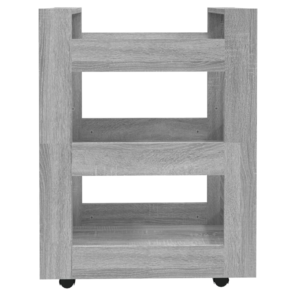 Carrello da Cucina Grigio Sonoma 60x45x80 cm Legno Multistrato - homemem39