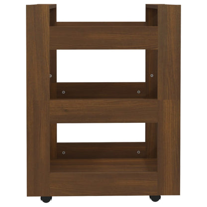 Carrello da Cucina Rovere Marrone 60x45x80 cm Legno Multistrato - homemem39