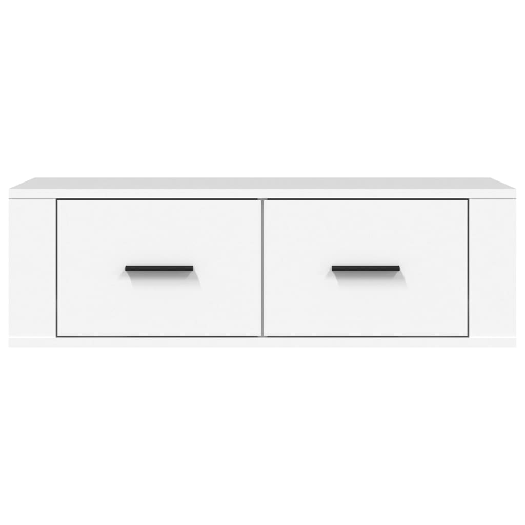 Mobile Porta TV Sospeso Bianco 80x36x25cm in Legno Multistrato - homemem39