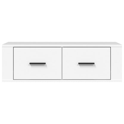 Mobile Porta TV Sospeso Bianco 80x36x25cm in Legno Multistrato - homemem39