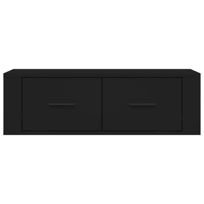 Mobile Porta TV Sospeso Nero 80x36x25 cm in Legno Multistrato - homemem39